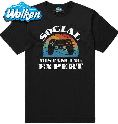 Obrázek produktu Pánské tričko Gamer Social Distancing Expert Expert v Distancování 