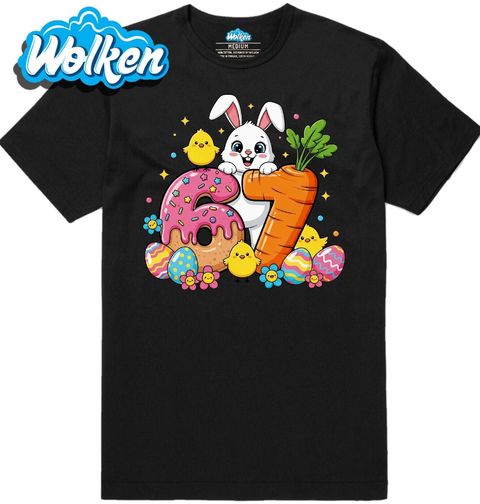 Obrázek produktu Pánské tričko Velikonoční Meme Six Seven 67