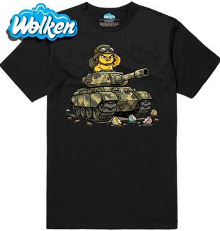 Pánské tričko Velikonoční Kuře v Tanku.jpg