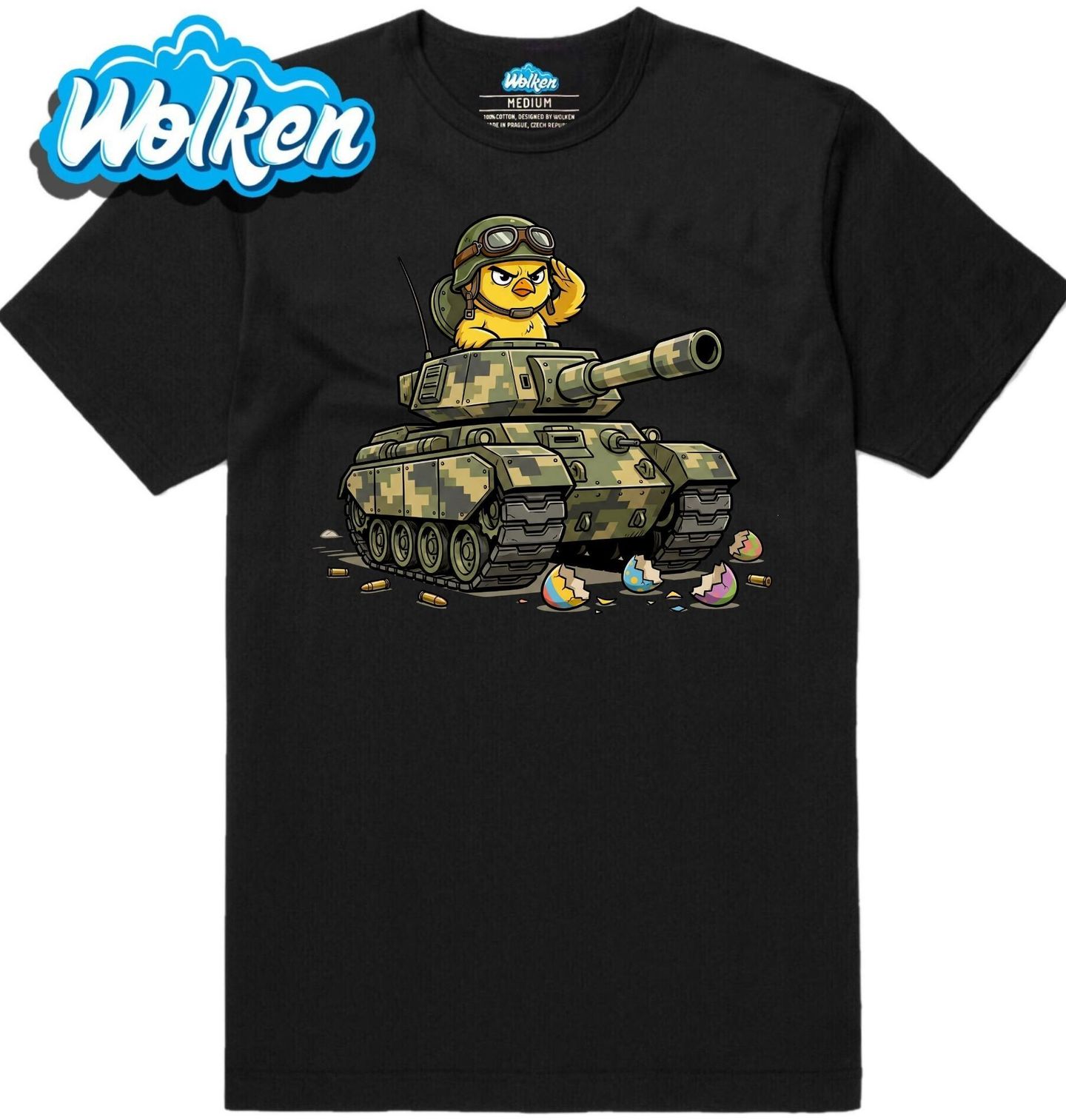 Pánské tričko Velikonoční Kuře v Tanku.jpg