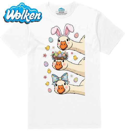 Obrázek produktu Pánské tričko Zvědavé Velikonoční Husy