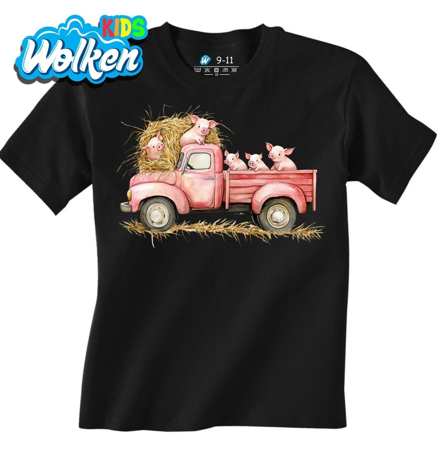 Dětské tričko Farmářský Pickup plný Prasátek.jpg