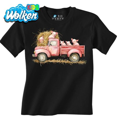 Obrázek produktu Dětské tričko Farmářský Pickup plný Prasátek