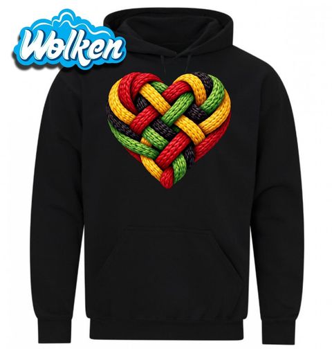 Obrázek produktu Pánská mikina Háčkované Rasta Srdce