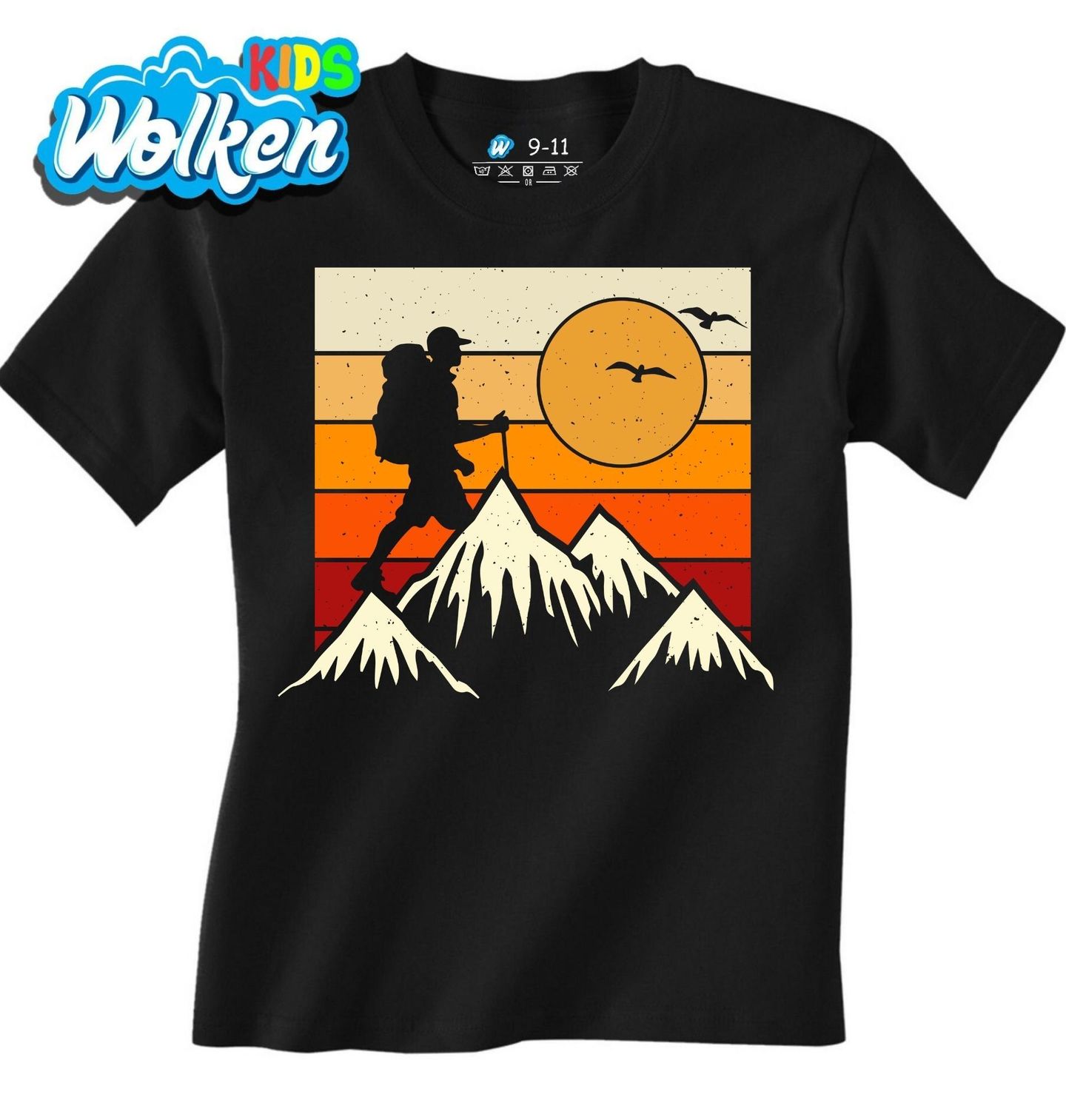 Dětské tričko Hiking při Západu Slunce.jpg