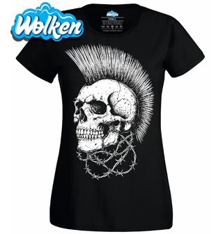 Dámské tričko Punk Lebka s Ostny.jpg