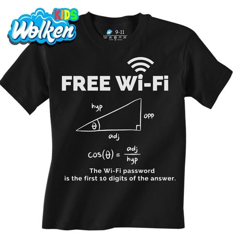 Obrázek produktu Dětské tričko Free WiFi Heslo k WiFi je prvních 10 číslic výsledku