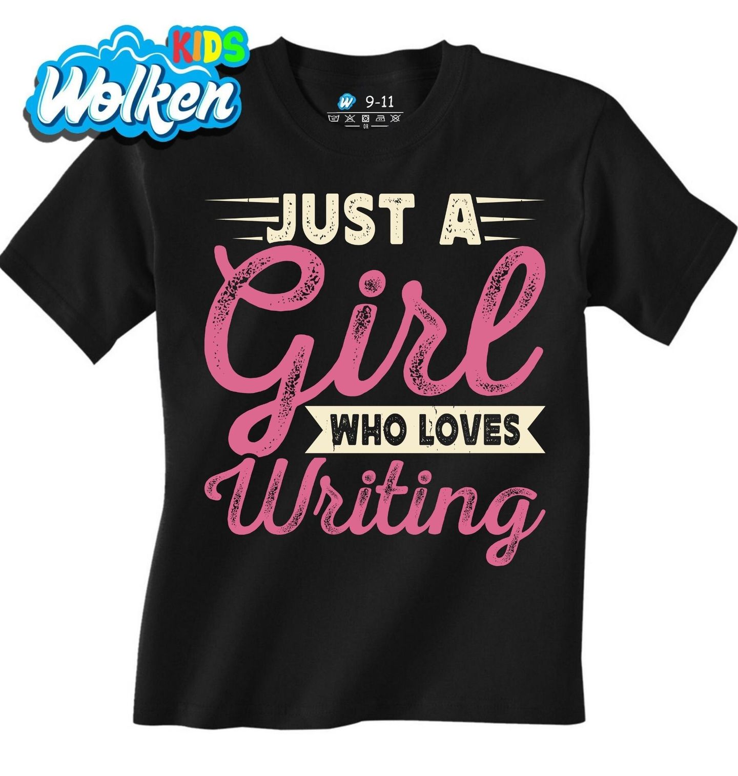 Dětské tričko Jen holka, která miluje psaní.jpg