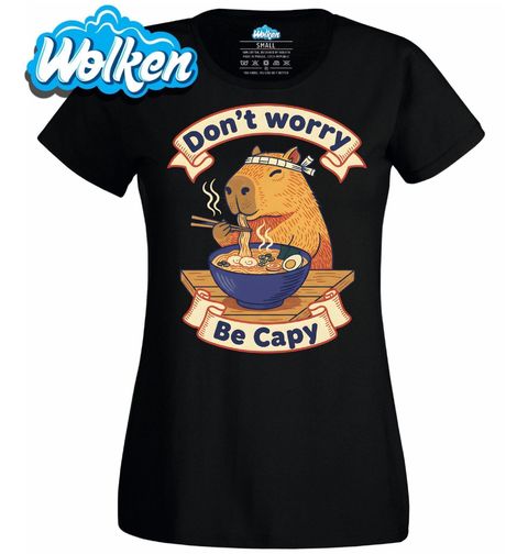 Obrázek produktu Dámské tričko Bojovník Kapybara s Ramenem Don’t Worry Be Capy