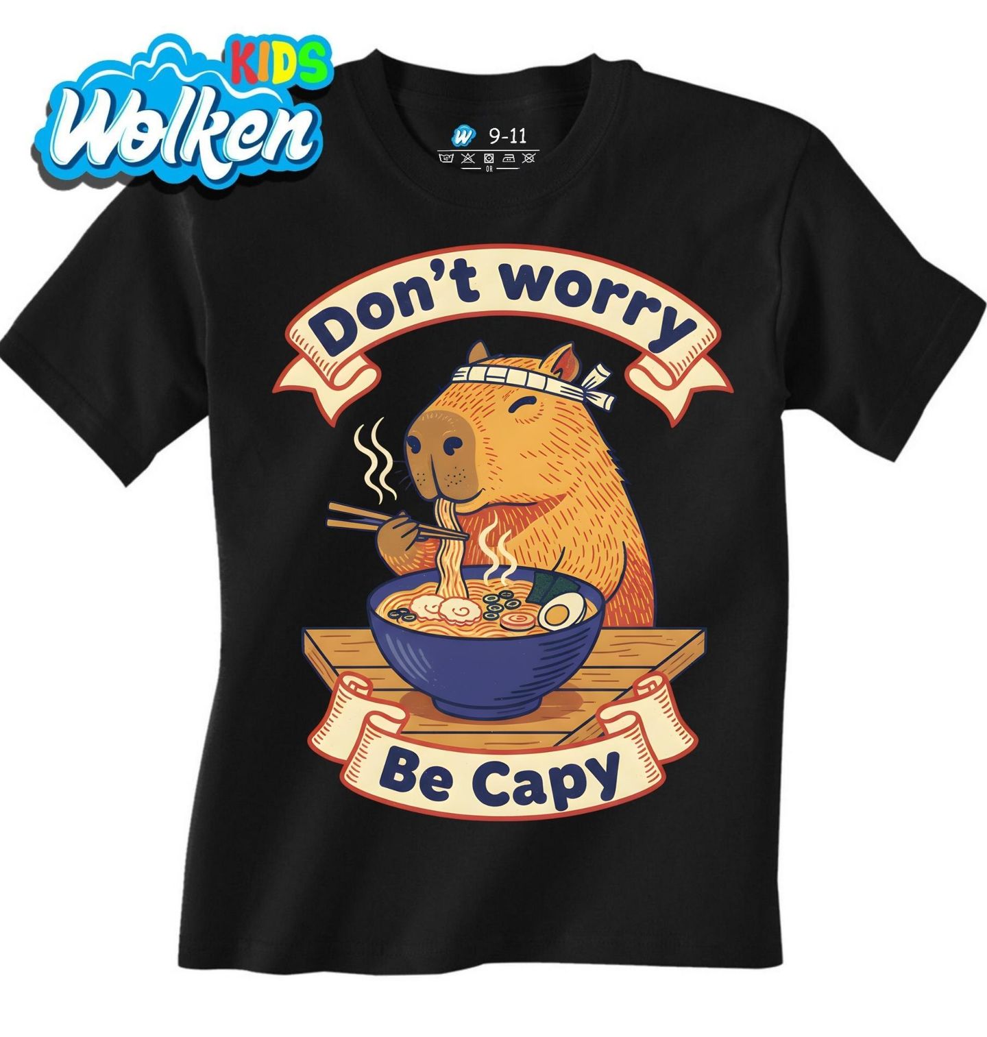 Dětské tričko Bojovník Kapybara s Ramenem Don’t Worry Be Capy.jpg