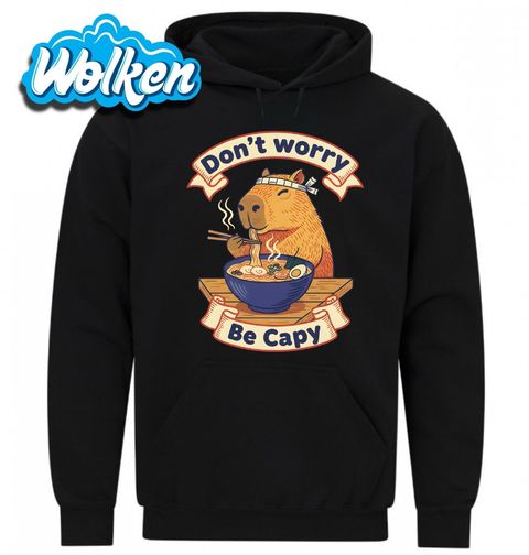 Obrázek produktu Pánská mikina Bojovník Kapybara s Ramenem Don’t Worry Be Capy