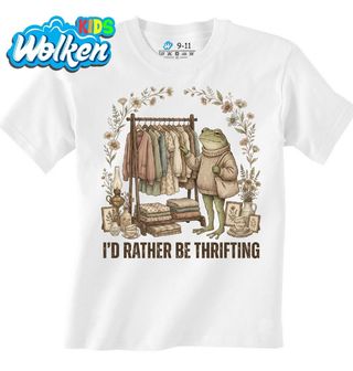 Dětské tričko Žába na Nákupech I’d rather be thrifting.jpg