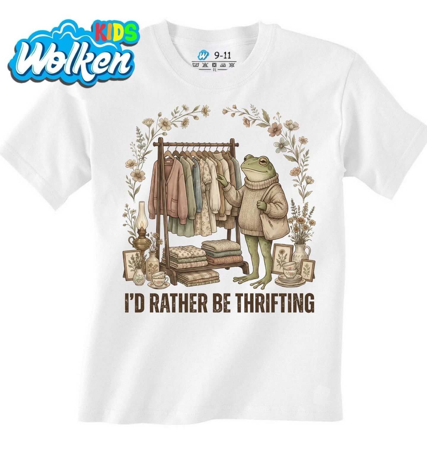 Dětské tričko Žába na Nákupech I’d rather be thrifting.jpg