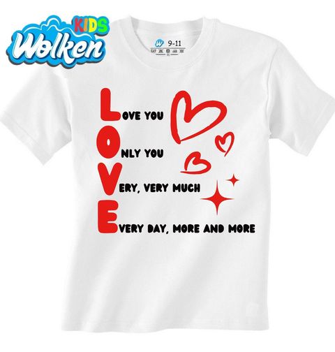Obrázek produktu Dětské tričko Miluji tě Love You Only You