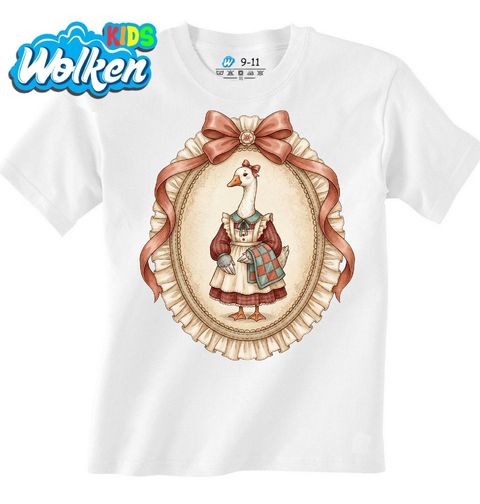 Obrázek produktu Dětské tričko Starožitný Talíř Husa v Šatech Folk