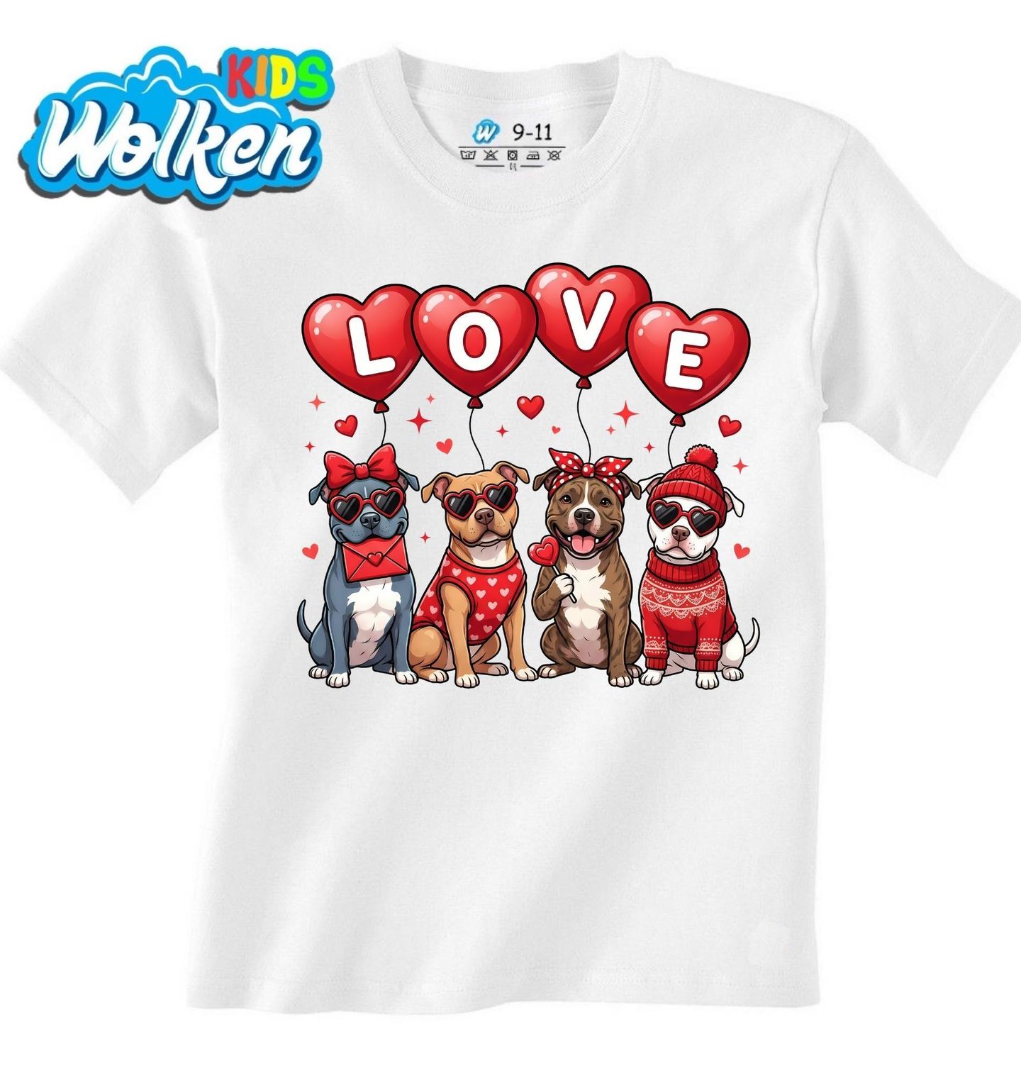 Dětské tričko Zamilovaní Američtí Stafordšírští Teriéři LOVE.jpg