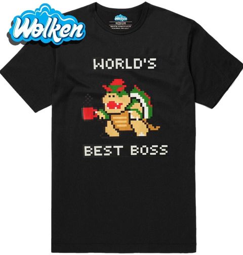 Obrázek produktu Pánské tričko Bowser World's Best Boss Nejlepší Záporák 