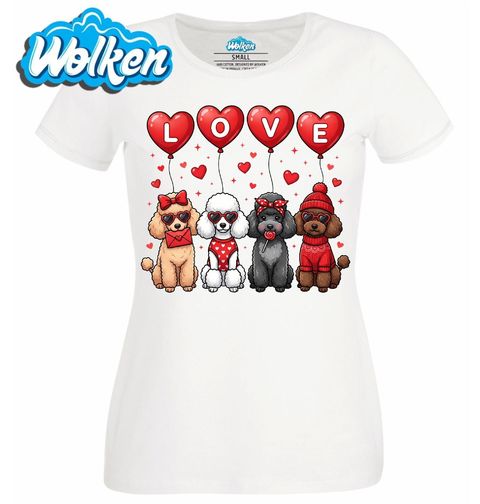 Obrázek produktu Dámské tričko Zamilovaní Pudlové LOVE