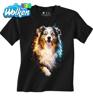 Dětské tričko Usměvavý Australský ovčák Blue Merle.jpg
