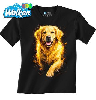 Dětské tričko Zářivý Zlatý retrívr.jpg