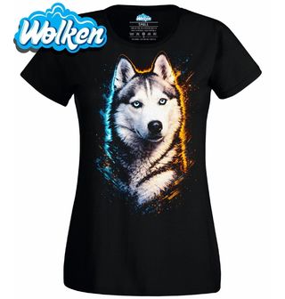 Dámské tričko Ledový Pohled Sibiřského huskyho.jpg