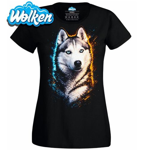 Obrázek produktu Dámské tričko Ledový Pohled Sibiřského huskyho