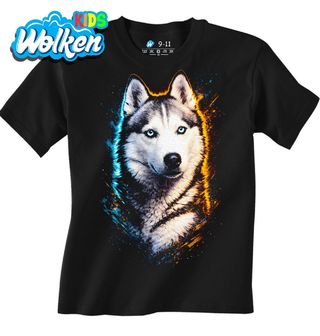 Dětské tričko Ledový Pohled Sibiřského huskyho.jpg