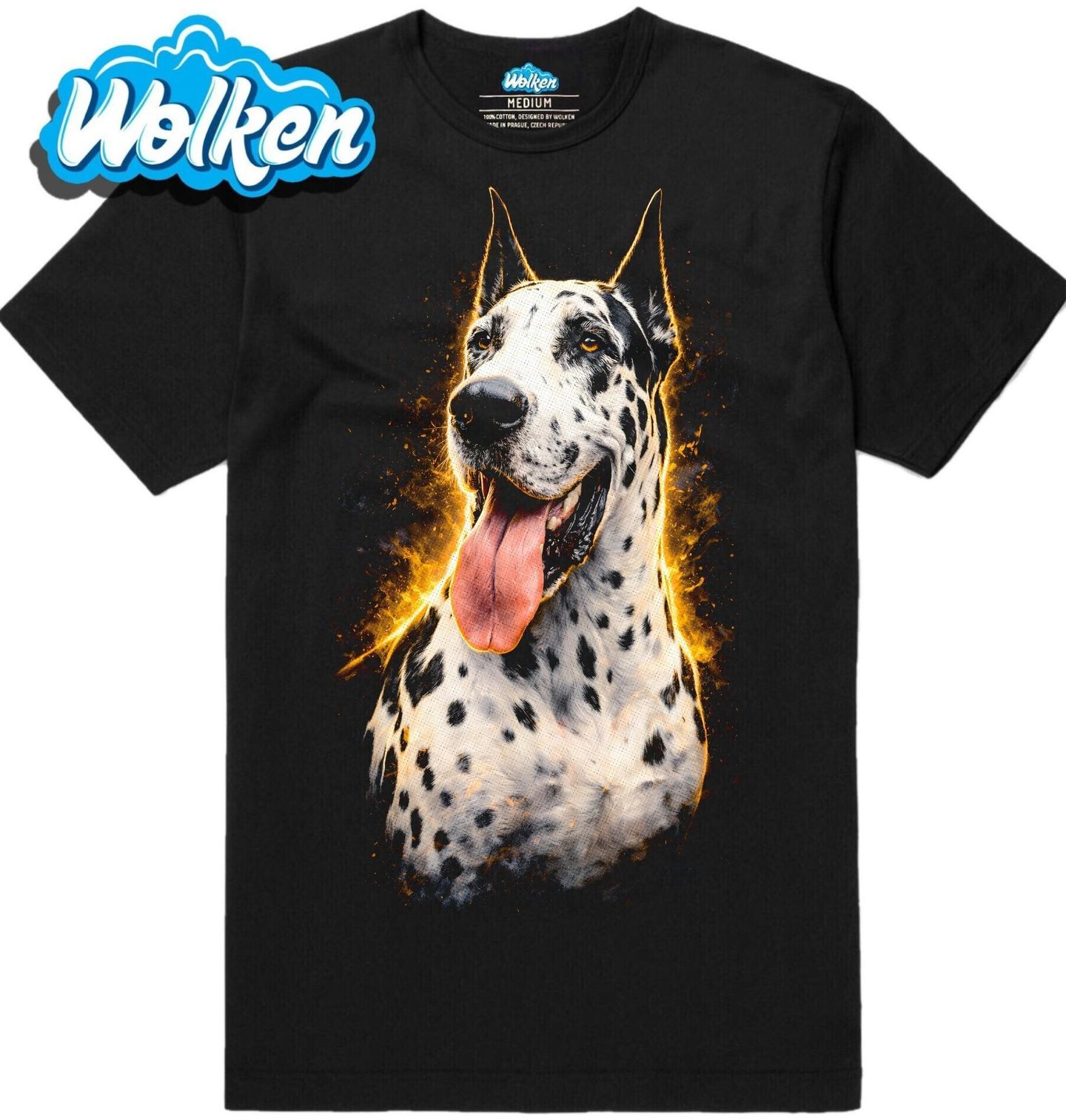 Pánské tričko Harlekýnská Německá doga.jpg