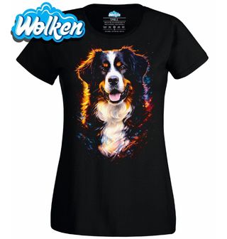 Dámské tričko Bernský salašnický pes Bernese Mountain Dog.jpg