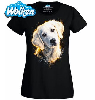 Dámské tričko Štěně Labradora bílého.jpg