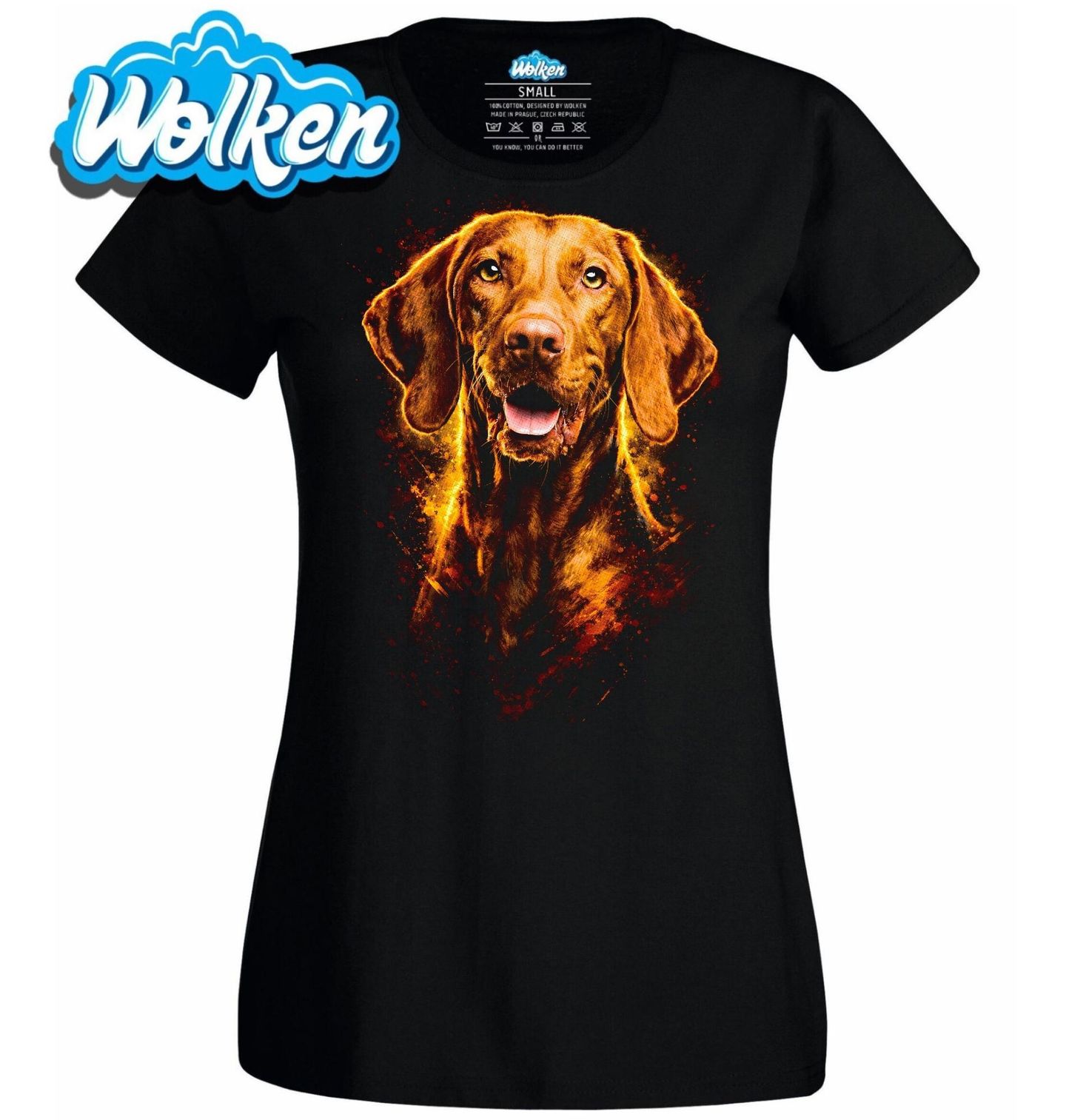 Dámské tričko Maďarský ohař krátkosrstý Vizsla.jpg