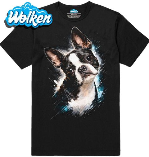 Obrázek produktu Pánské tričko Udivený Bostonský teriér