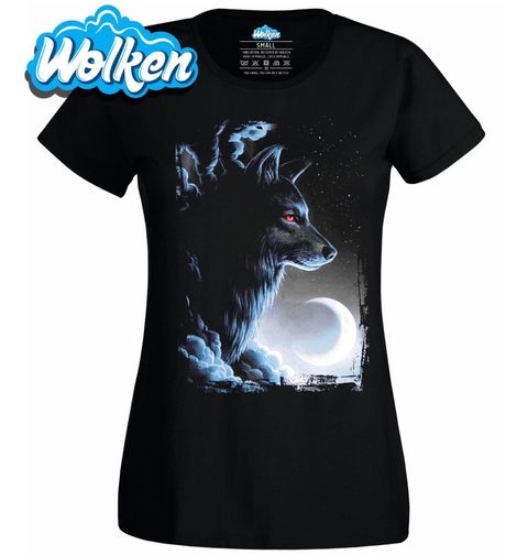 Obrázek produktu Dámské tričko Vlk a půlměsíc