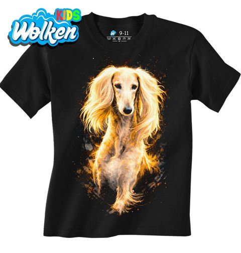 Obrázek produktu Dětské tričko Perský chrt Saluki Bílý