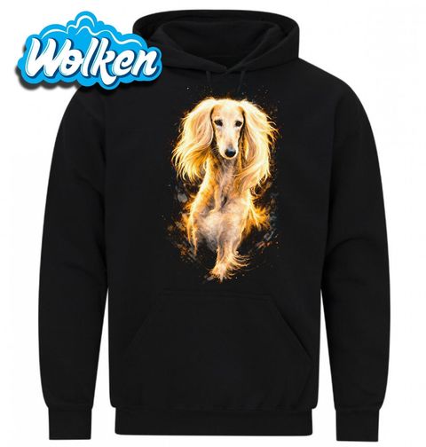 Obrázek produktu Pánská mikina Perský chrt Saluki Bílý