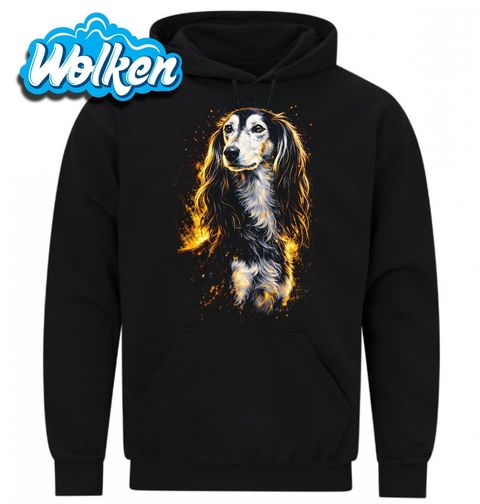 Obrázek produktu Pánská mikina Perský chrt Saluki Černý