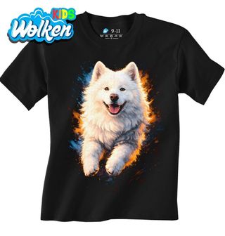 Dětské tričko Veselý Samojed na Procházce.jpg