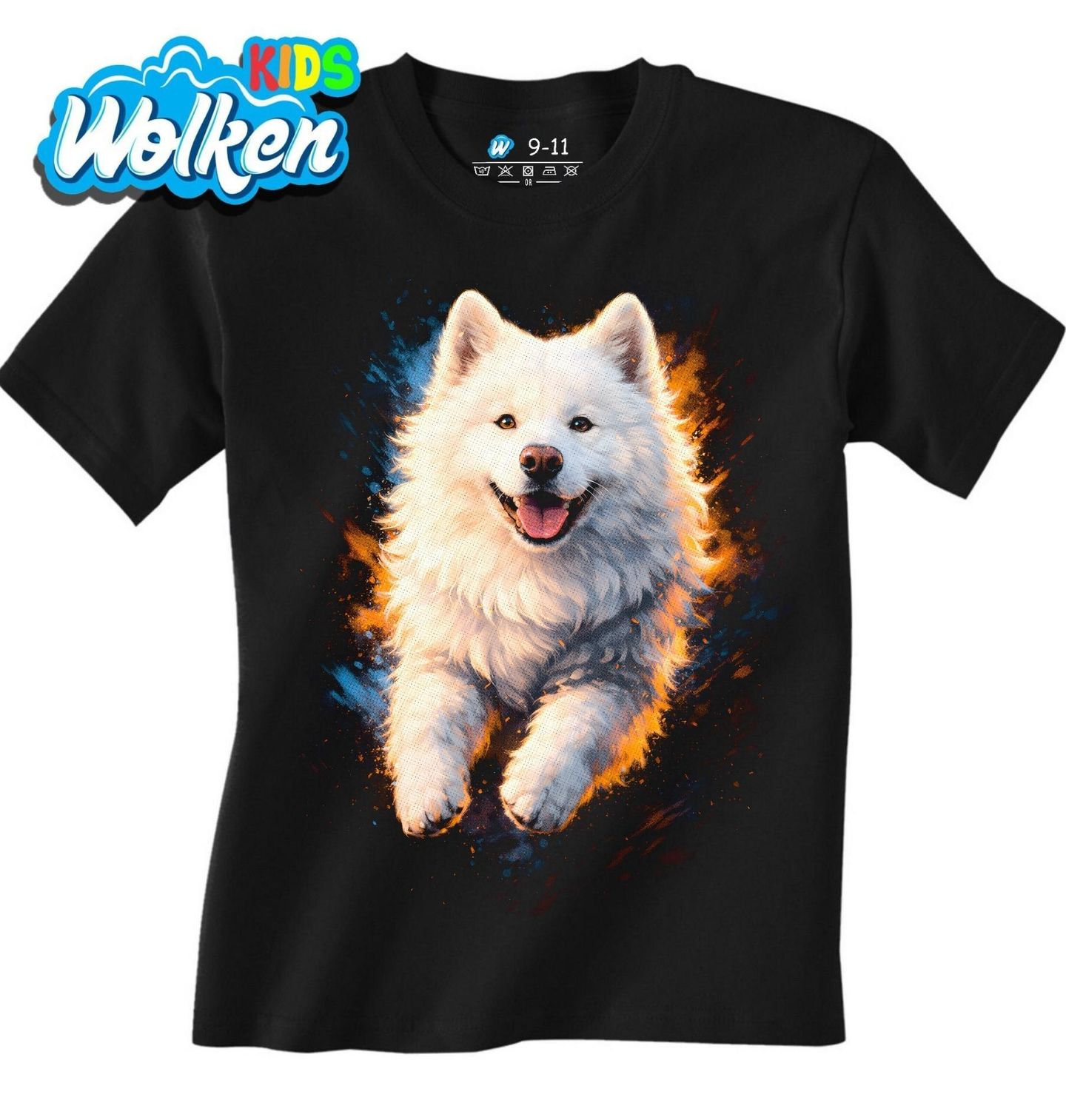 Dětské tričko Veselý Samojed na Procházce.jpg