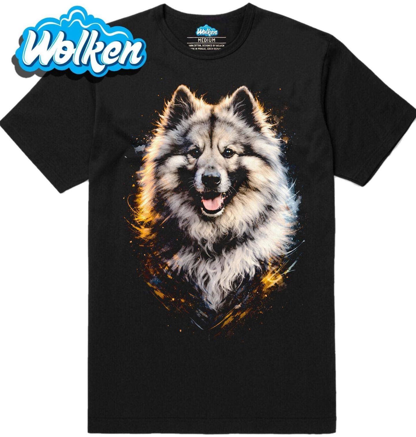 Pánské tričko Vlčí špic Keeshond.jpg