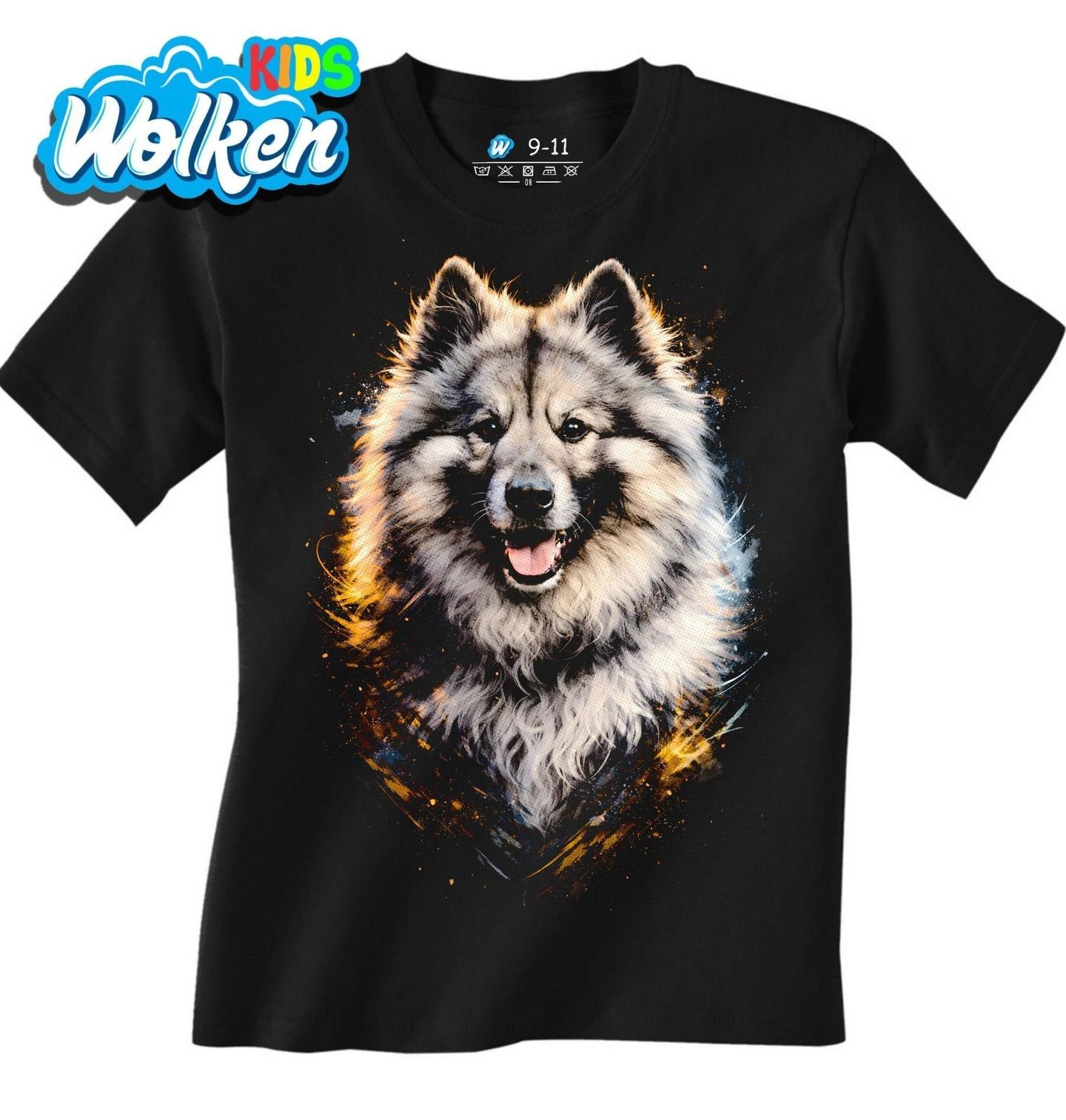 Dětské tričko Vlčí špic Keeshond.jpg