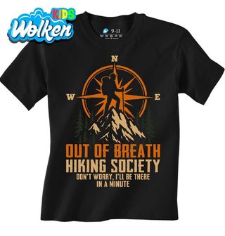 Dětské tričko Spolek zadýchaných turistů Out of Breath Hiking Society.jpg