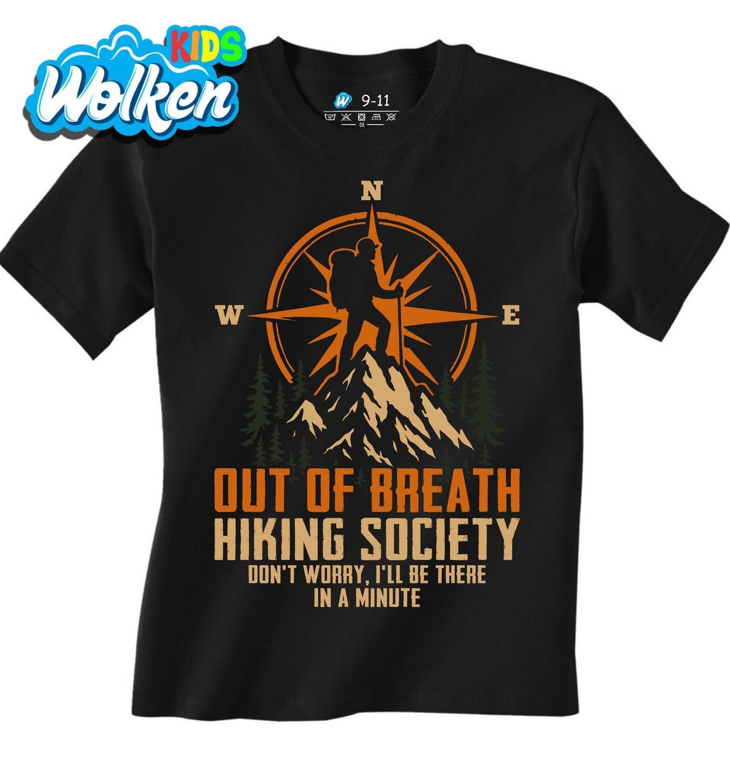 Dětské tričko Spolek zadýchaných turistů Out of Breath Hiking Society.jpg