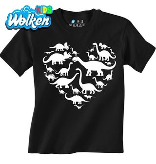 Dětské tričko Dino Srdce Láska k Dinosaurům.jpg