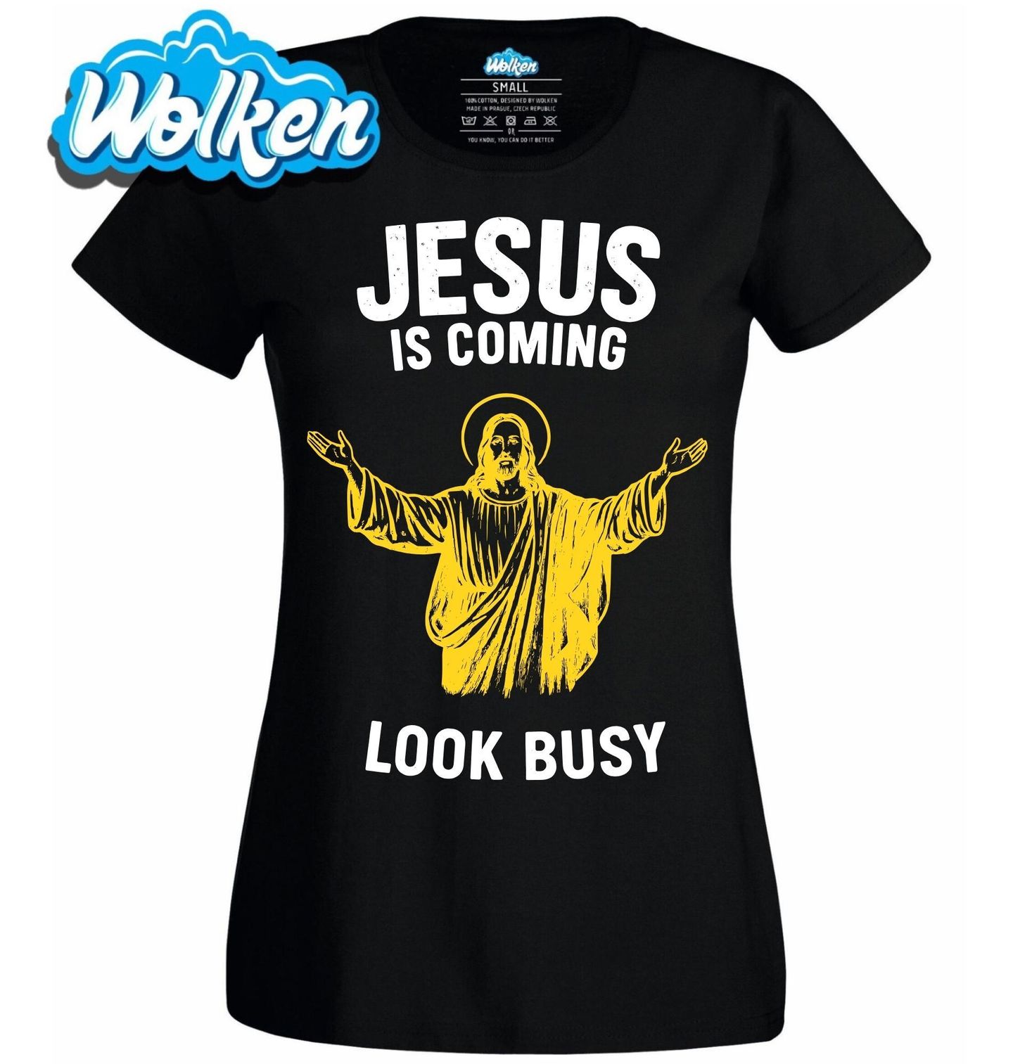 Dámské tričko Ježís Přichází Jesus Is Coming.jpg