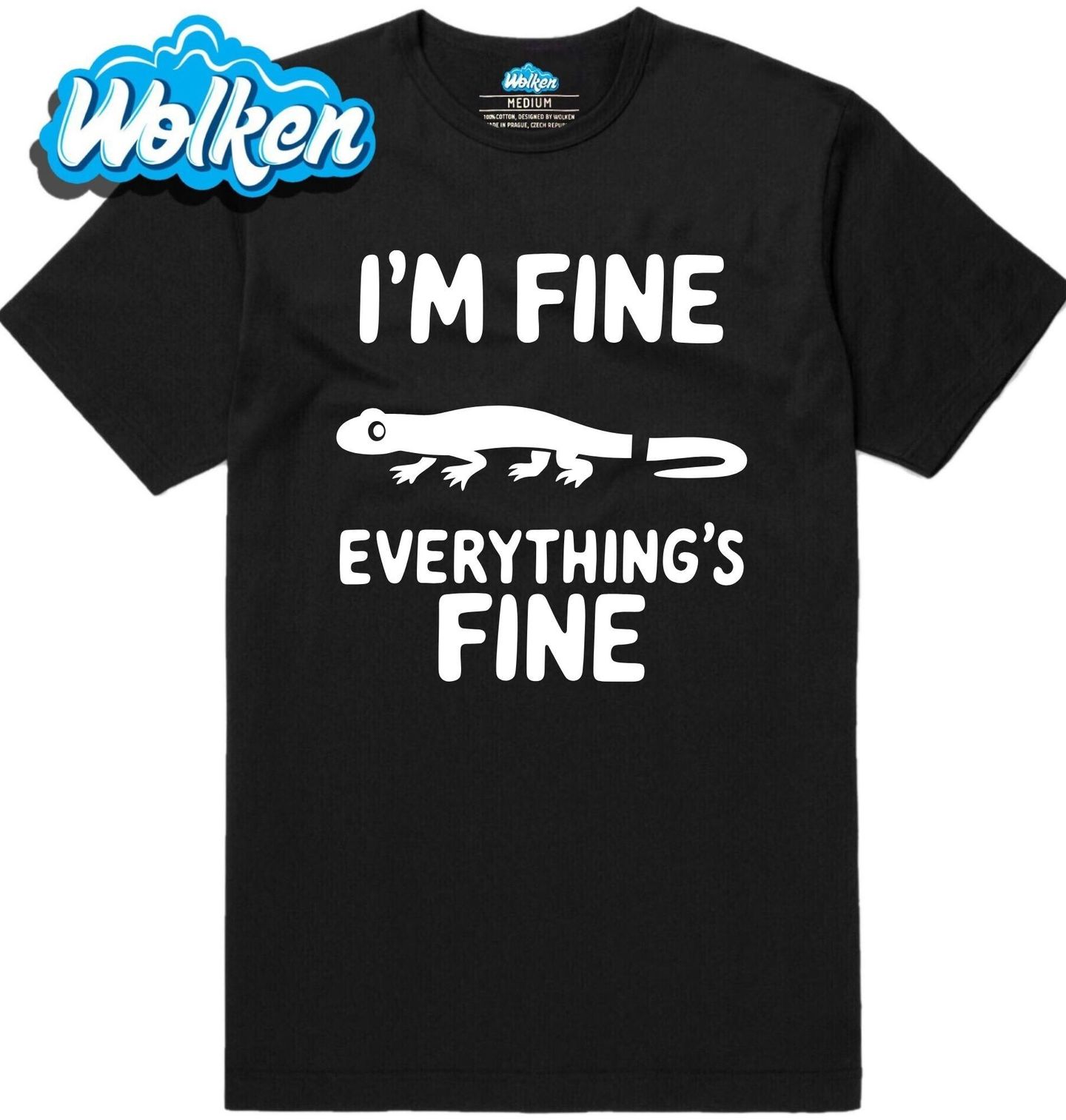 Pánské tričko Ještěrka bez Ocasu I’m Fine Everything’s Fine.jpg