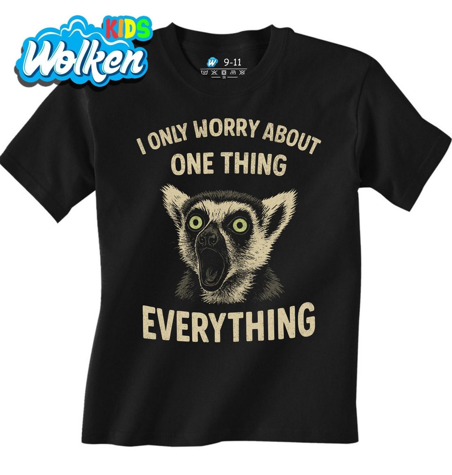 Dětské tričko Překvapený Lemur I Only Worry about One Thing.jpg