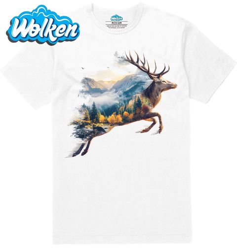 Obrázek produktu Pánské tričko Jelen ve Skoku v Krajině