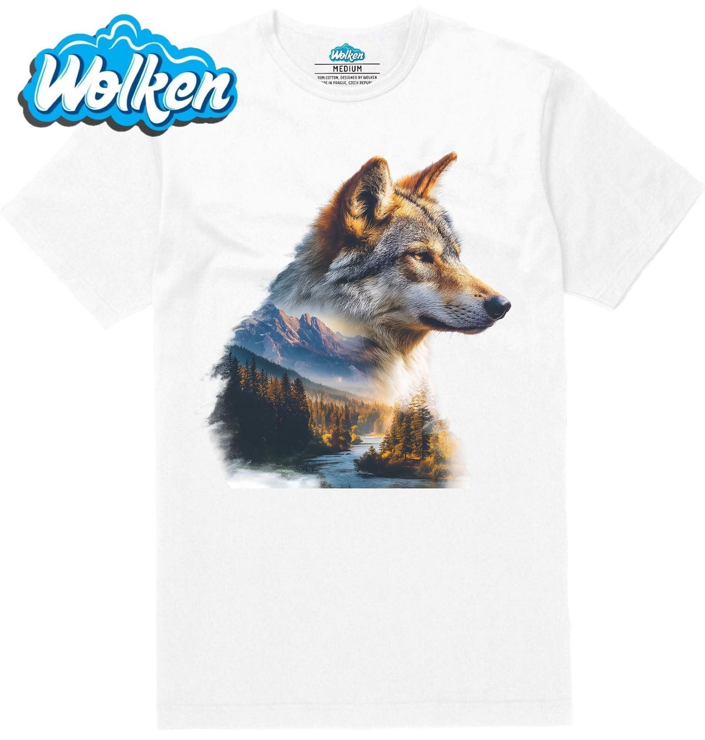 Pánské tričko Klidný vlk v Krajině.jpg