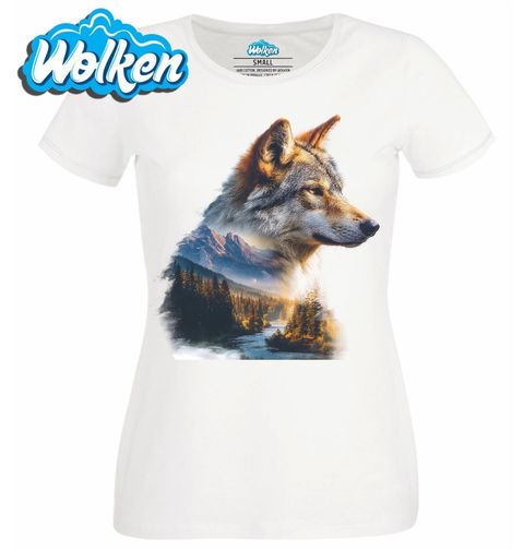 Obrázek produktu Dámské tričko Klidný Vlk v Krajině