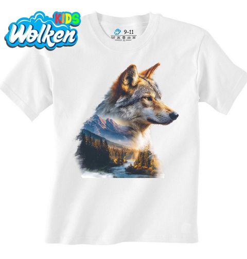 Obrázek produktu Dětské tričko Klidný Vlk v Krajině